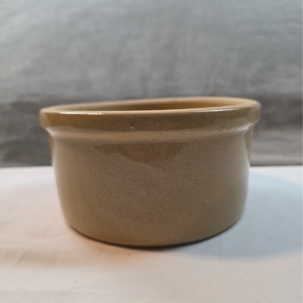 Roseville Pottery Crock Bowl  6" X 2.75" antique Vtg Cabin Americana Dog Bowl